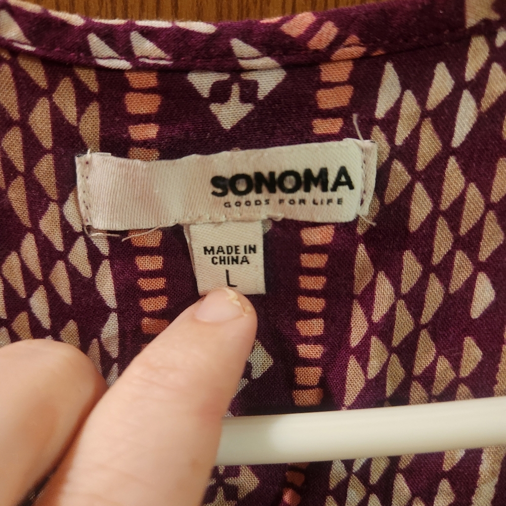 💓 3/$15 Sonoma Size Large 1/2 Sleeve Mini Dress - Picture 5 of 10